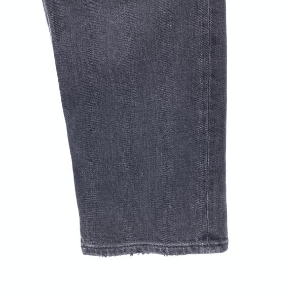 Agolde Button Fly Riley High Rise Straight Crop Jean Womens 29 Black Gray Wash - Picture 4 of 6